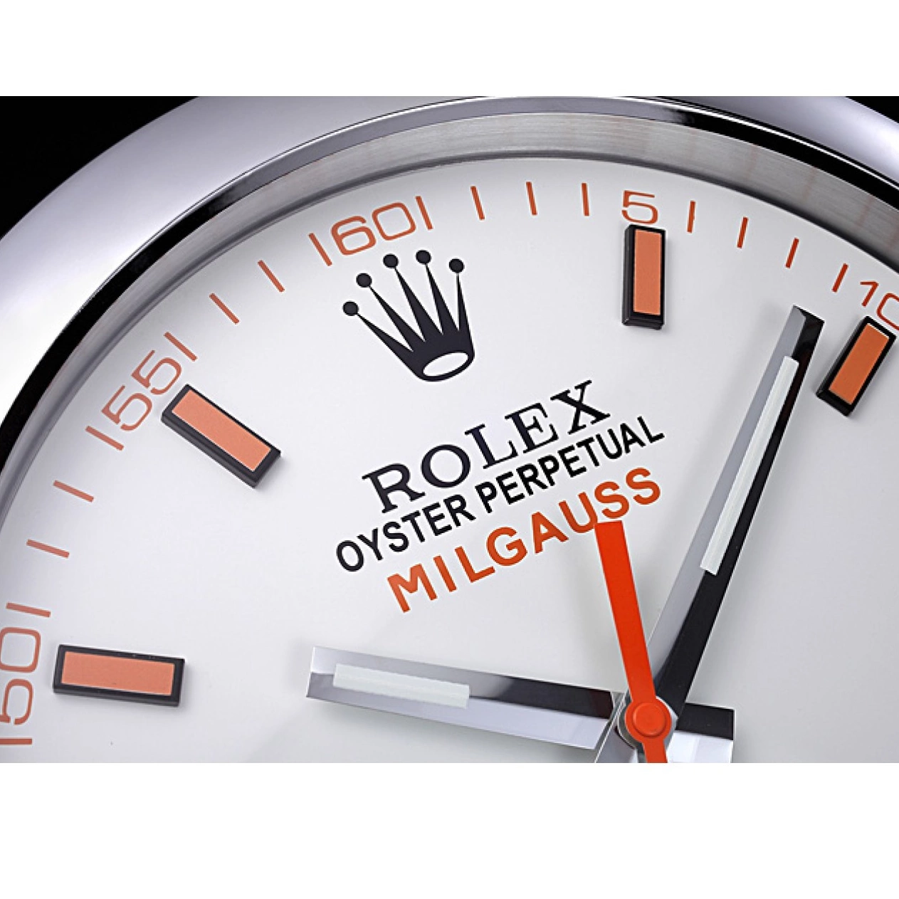 Aaa replica watch Milgauss Silver Wall Clock 621910 Rolex 0716